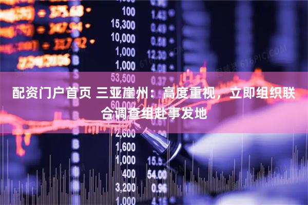 配资门户首页 三亚崖州：高度重视，立即组织联合调查组赴事发地